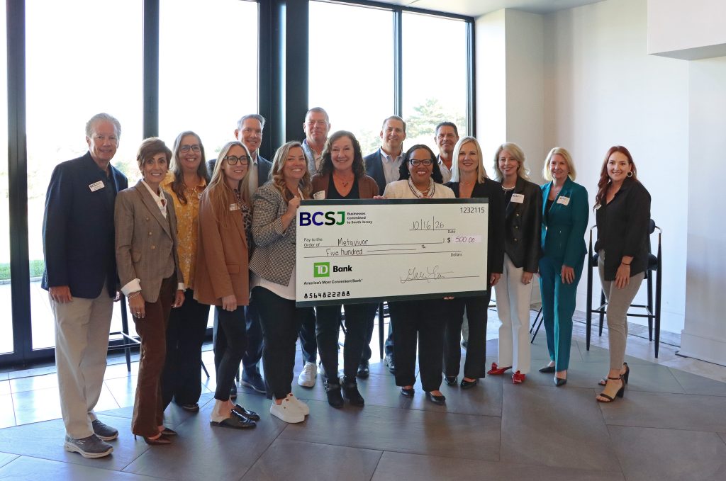 BCSJ Board Photo with Check to Metavivor